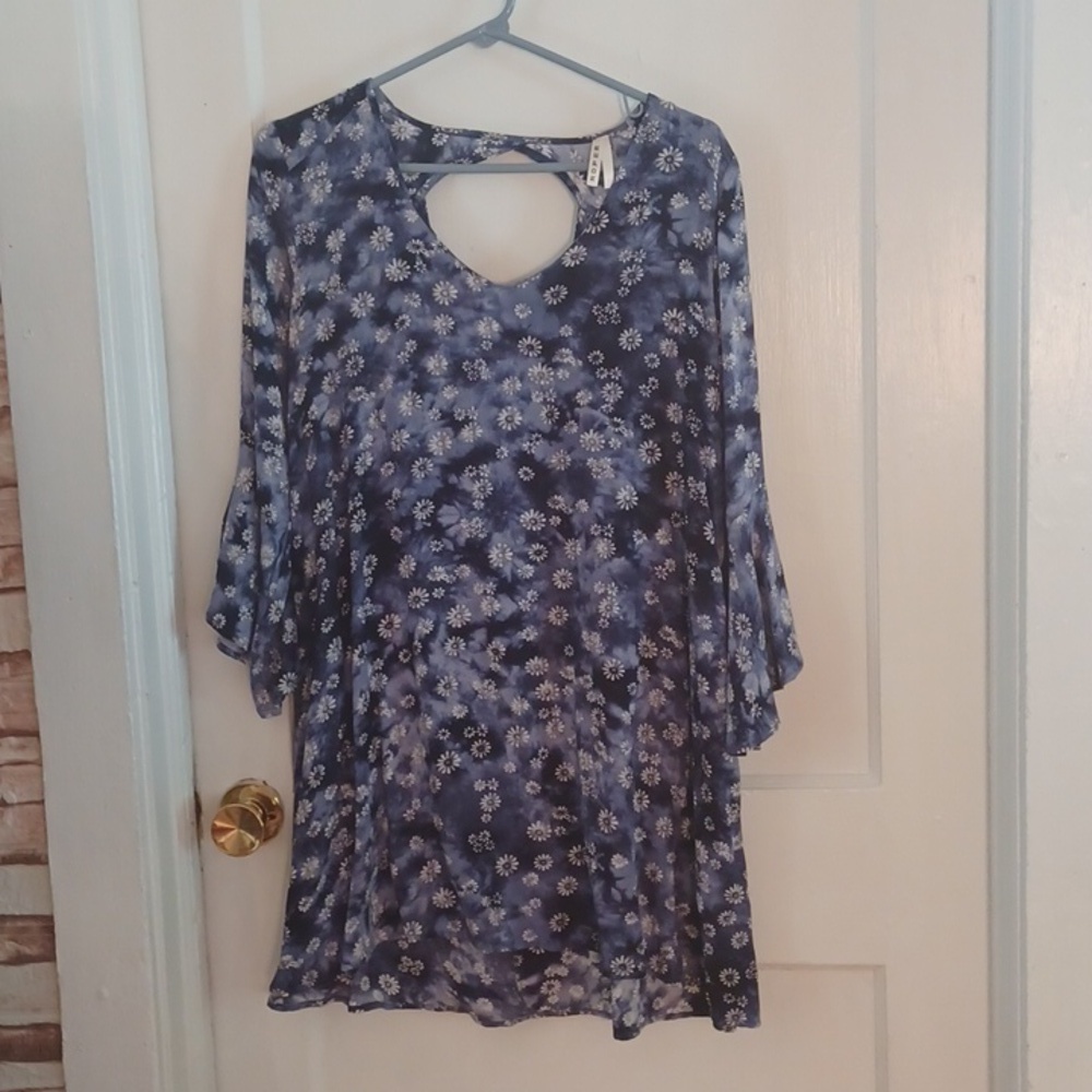 Roper dress women's size small blue and white
